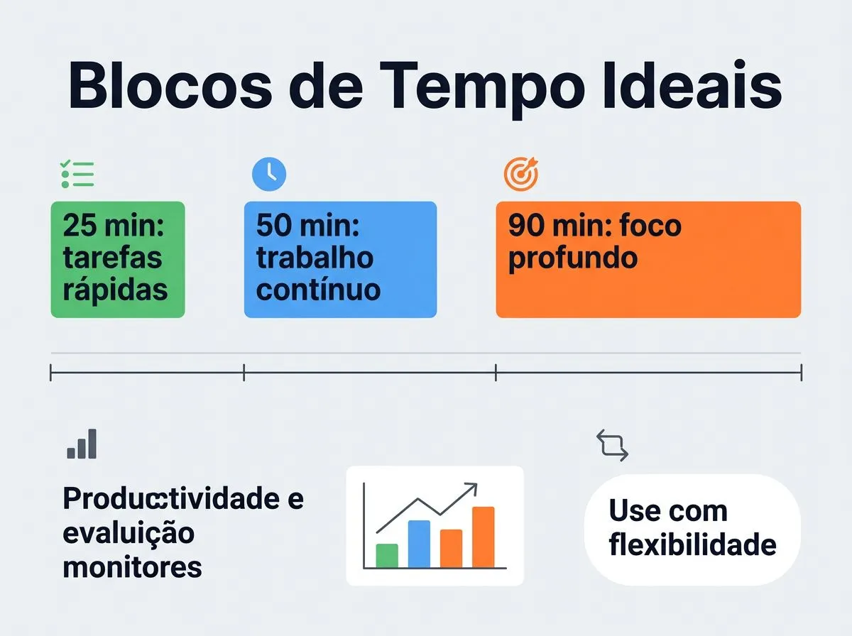 Infográfico ensinando time blocking no Google Agenda sem lotar o dia.
