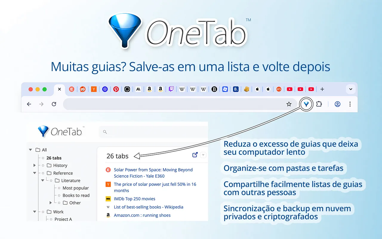 Extensão OneTab