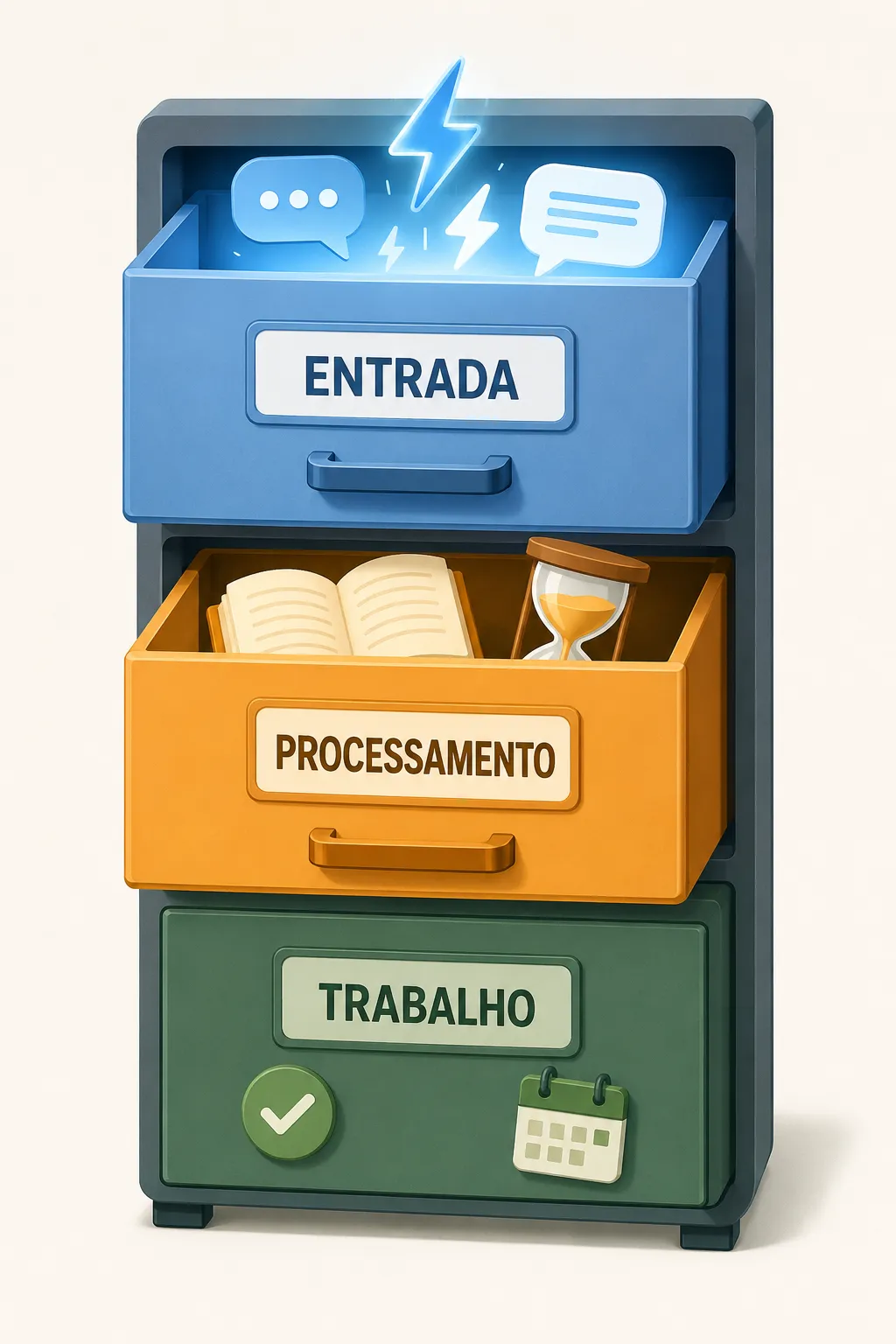 Método Três gavetas